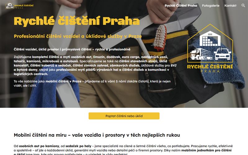 Náhled webu Rychlé Čištění Praha