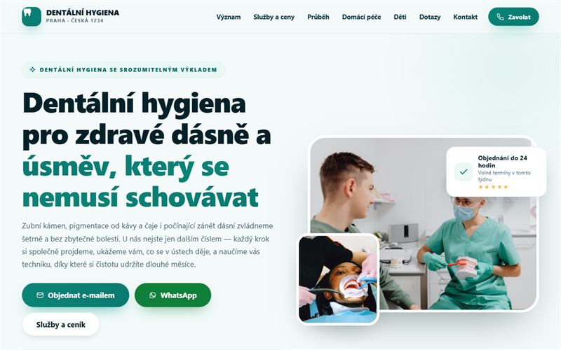 Náhled ukázky: Dentální hygiena — zubní kámen a AirFlow
