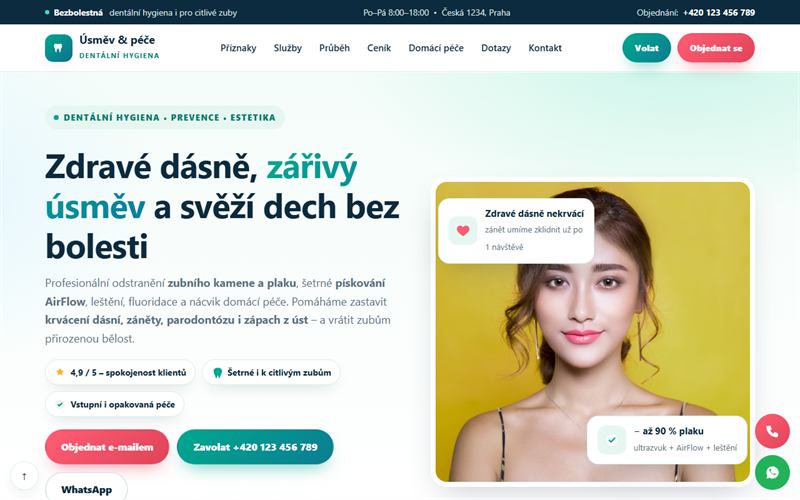 Náhled ukázky: Dentální hygiena — bělení a zdravé dásně